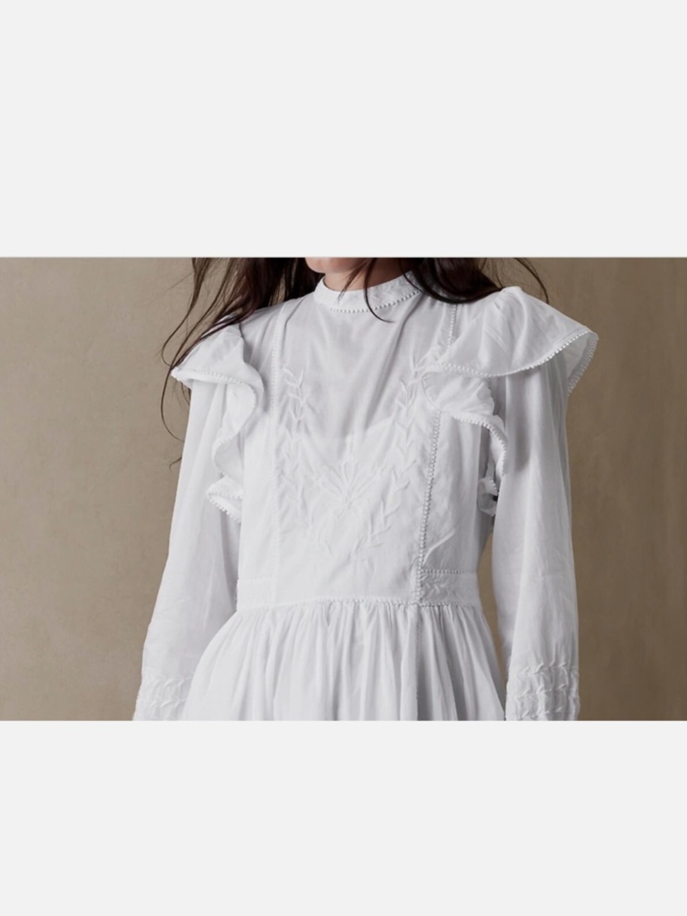 Banana Republic White Ruffle-Trim Mini Dress - Picture 5 of 7